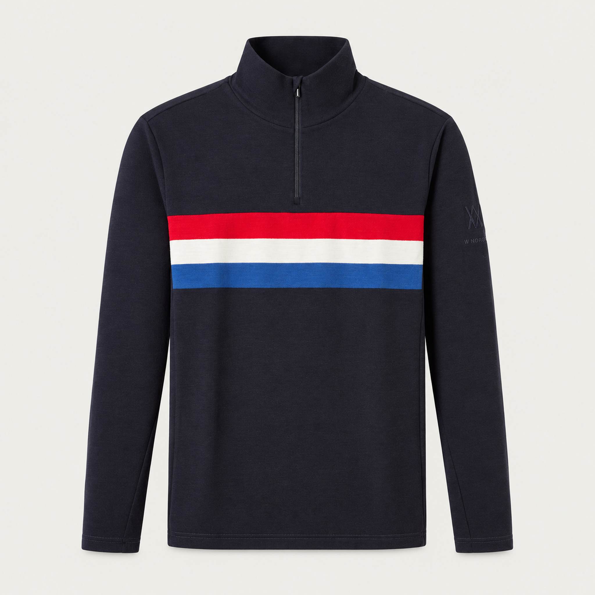 Ski Zipup Sweater in Flag — 01 front