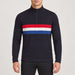 Ski Zipup Sweater in Flag — 03 model front