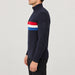 Ski Zipup Sweater in Flag — 05 model side