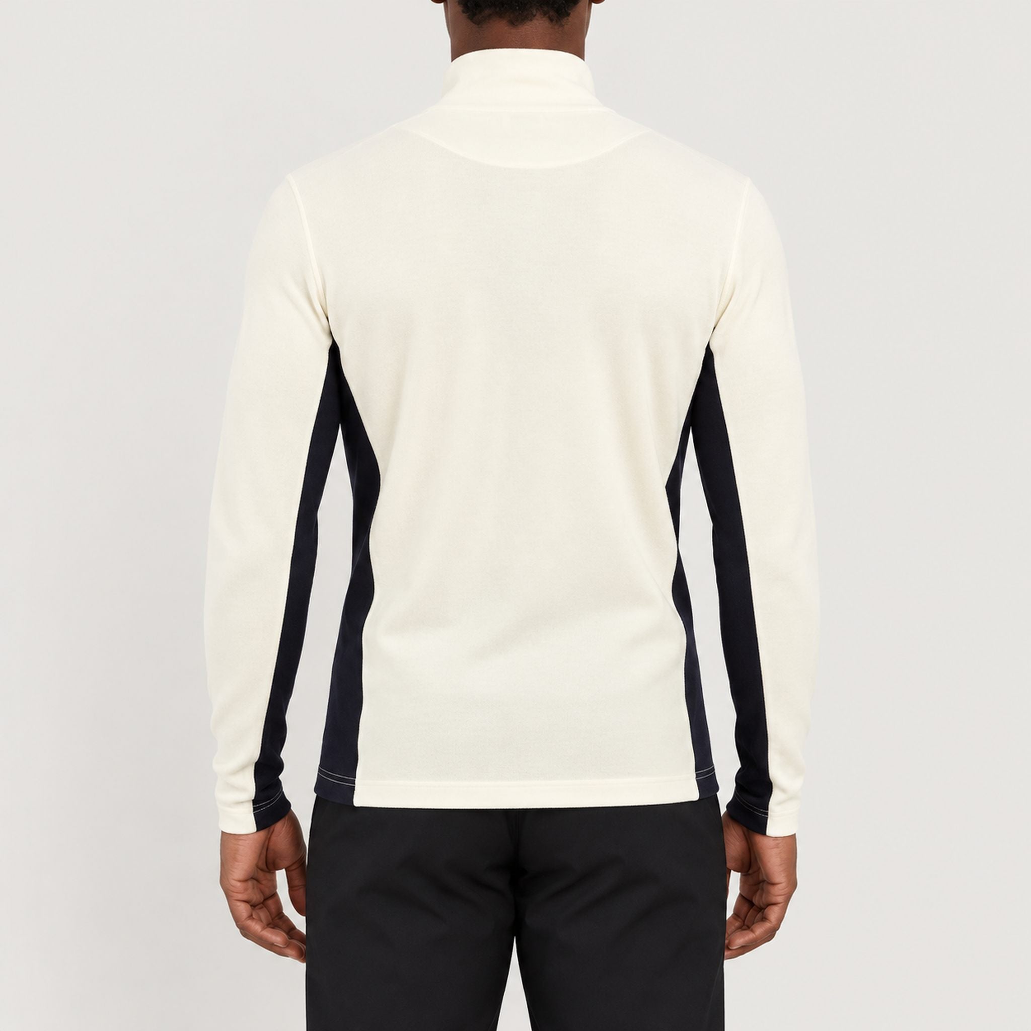 Ski Zipup Sweater in Off White — 04 model back