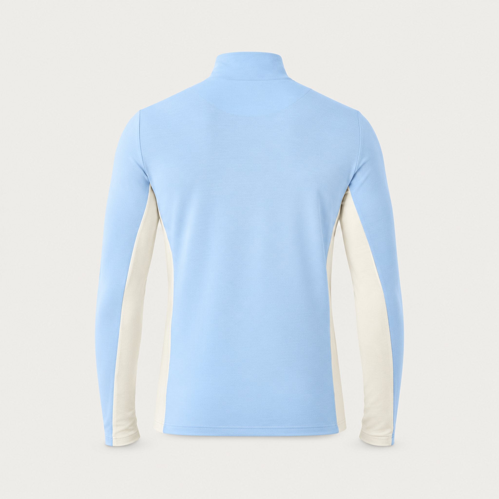Voss Zipup Sweater in Light blue — 02 back