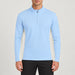 Voss Zipup Sweater in Light blue — 03 model front