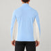 Voss Zipup Sweater in Light blue — 04 model back