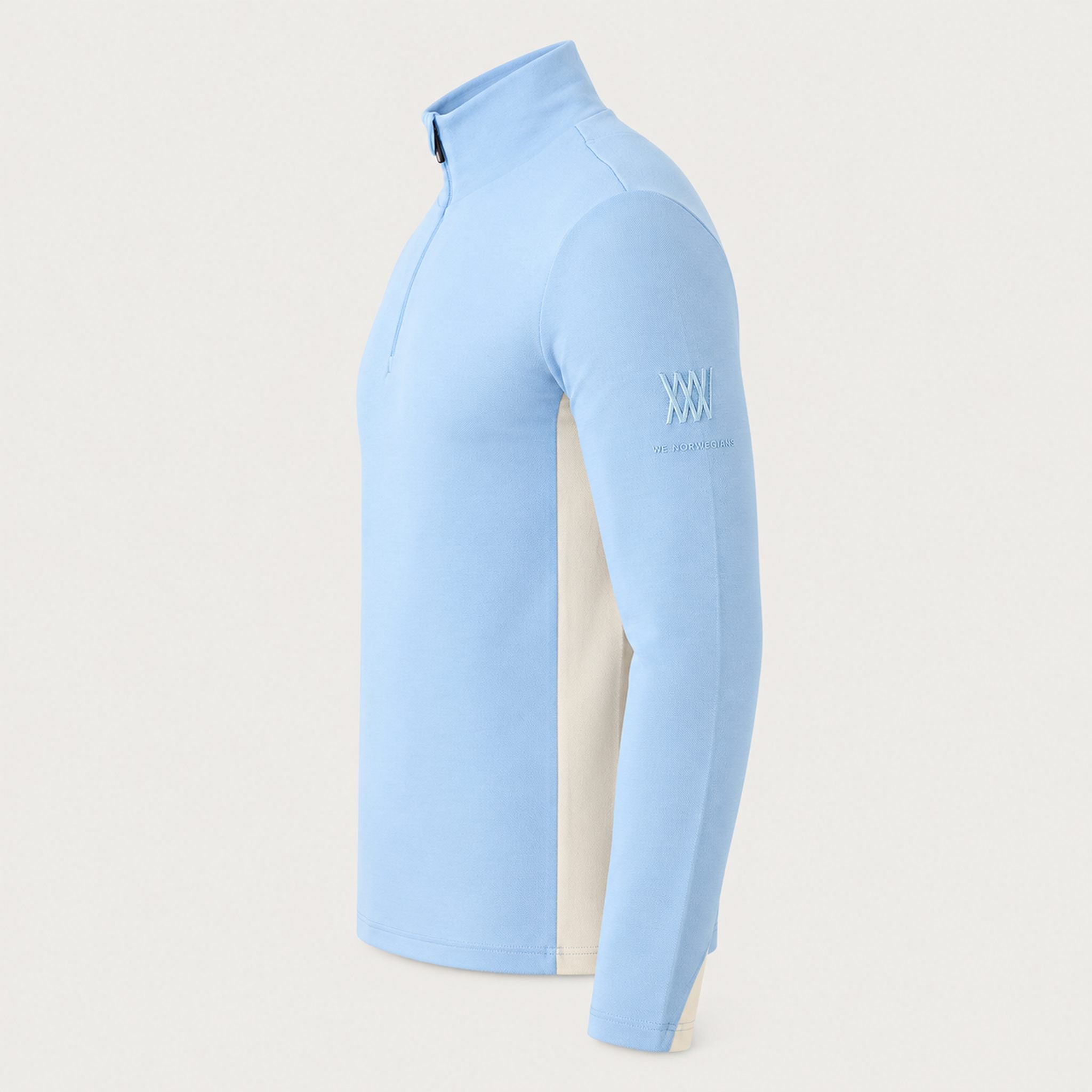 Voss Zipup Sweater in Light blue — 06 side
