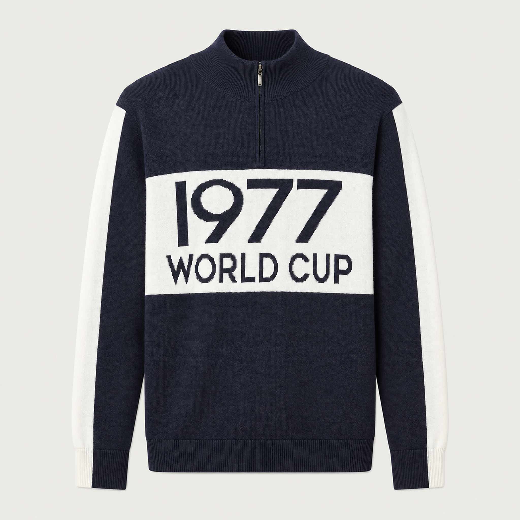 World Cup Sweater in Dark Blue — 01 front
