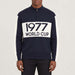 World Cup Sweater in Dark Blue — 03 model front