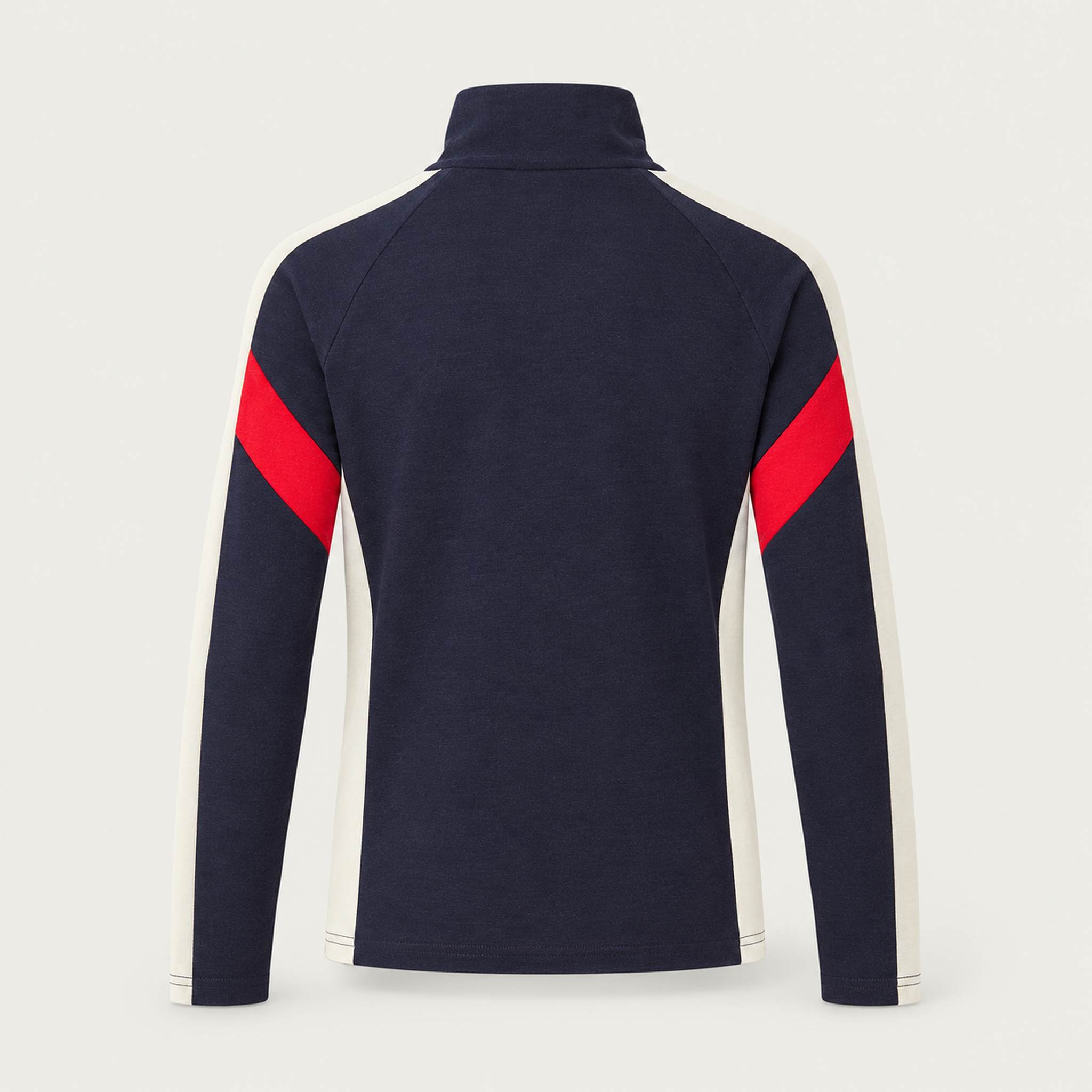 Zermatt Zipup Sweater in Flag — 02 back