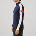Zermatt Zipup Sweater in Flag — 05 model side