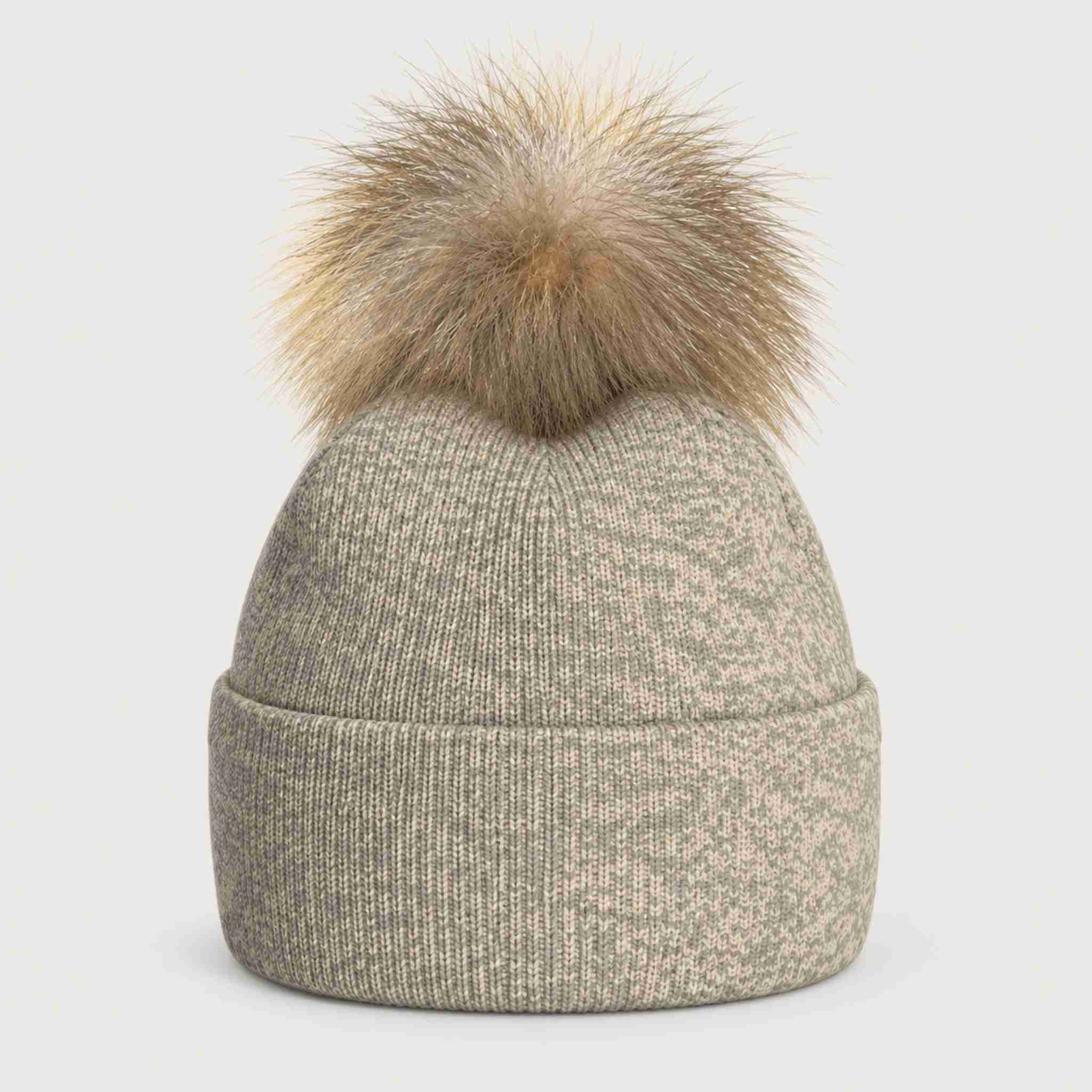 Geilo Pompom Beanie in Beige — 02 back