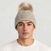 Geilo Pompom Beanie in Beige — 03 mens front