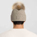 Geilo Pompom Beanie in Beige — 04 mens back