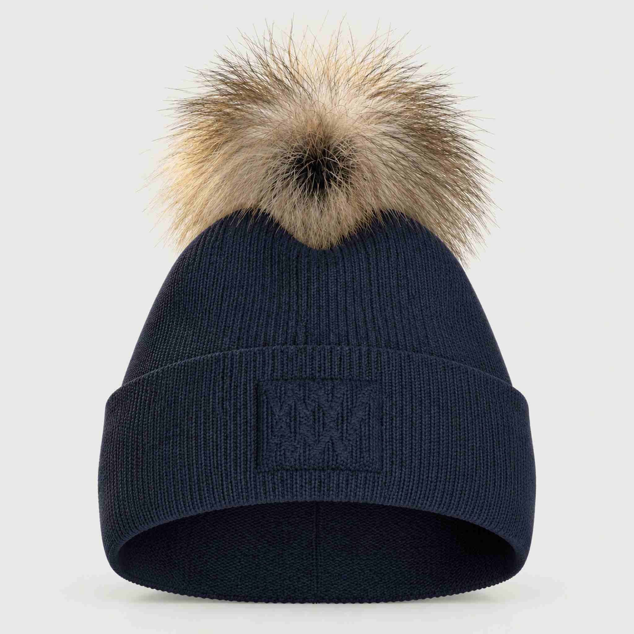 Geilo Pompom Beanie in Navy blue — 01 front