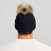 Geilo Pompom Beanie in Navy blue — 04 mens back