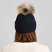 Geilo Pompom Beanie in Navy blue — 07 womens back
