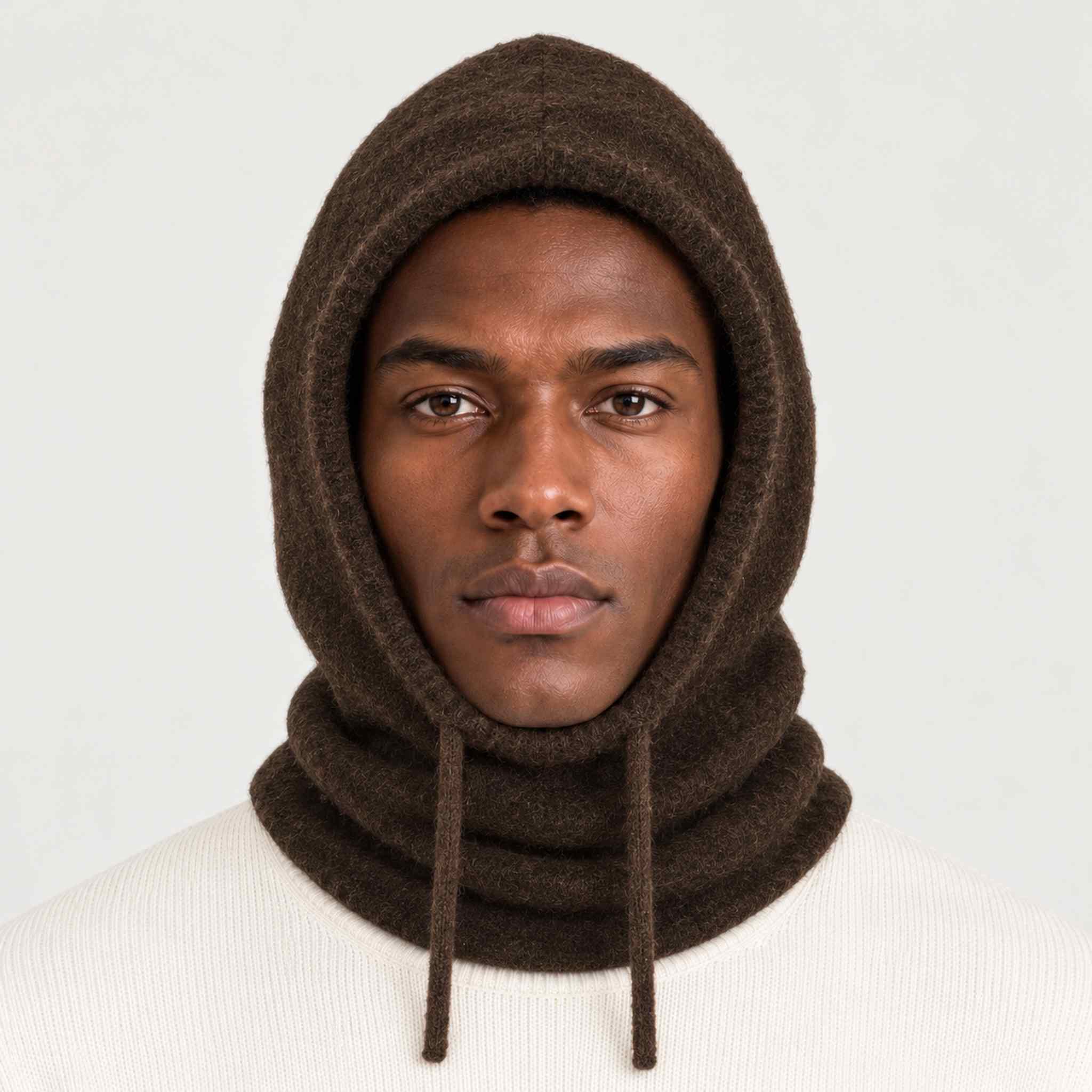 Norefjell Hood in Brown — 03 mens front