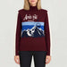 Afterski Sweater in Burgundy — 03 model front