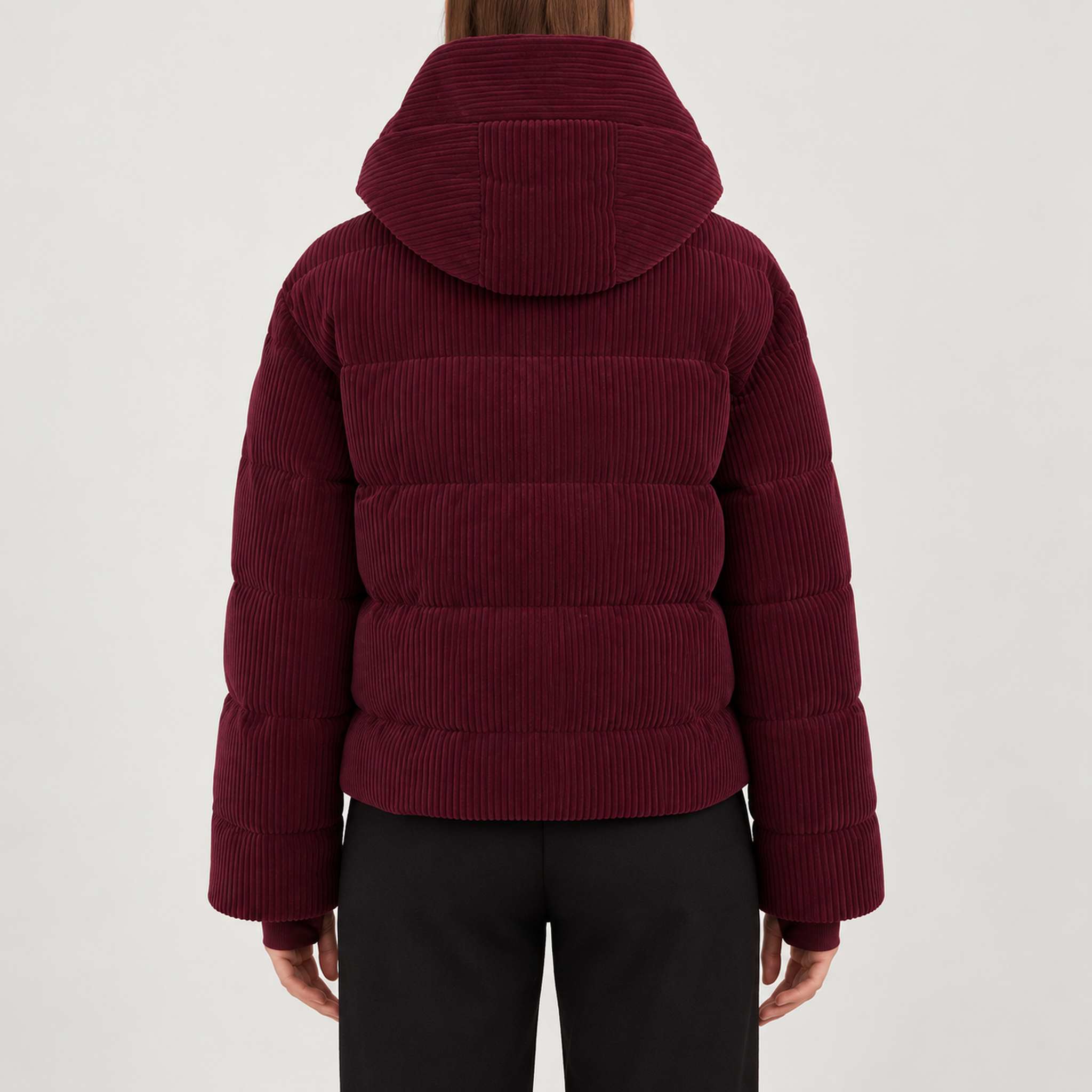 Britt Ski Jacket in Burgundy — 04 model back