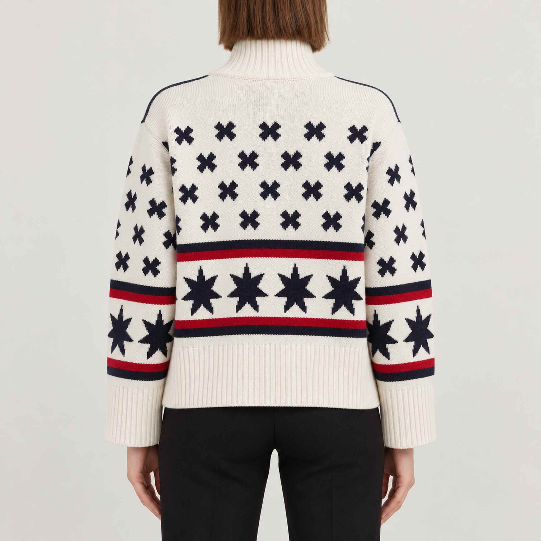 EMU Sweater in Off White — 04 model back