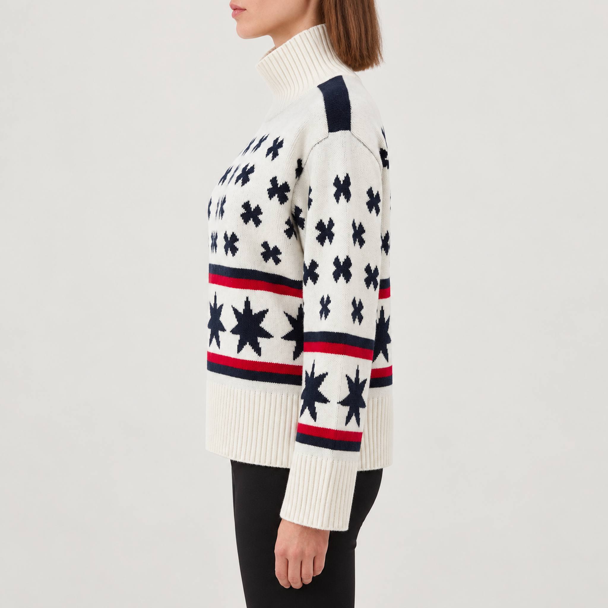 EMU Sweater in Off White — 05 model side