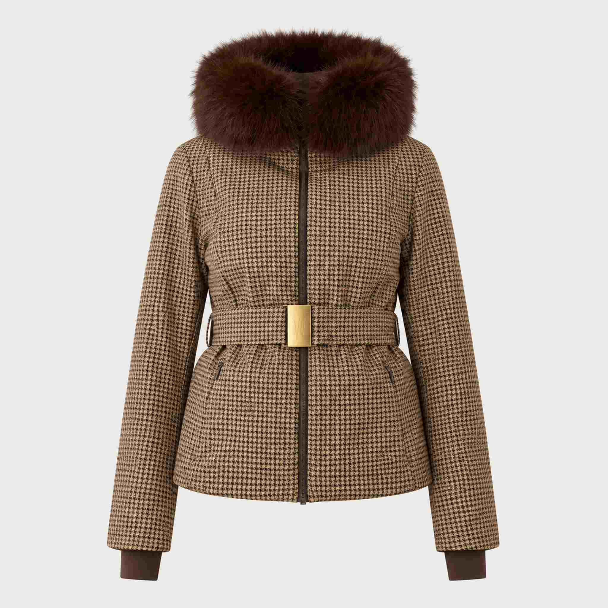 Glenshee Tailored Ski Jacket in Brown — 01 front