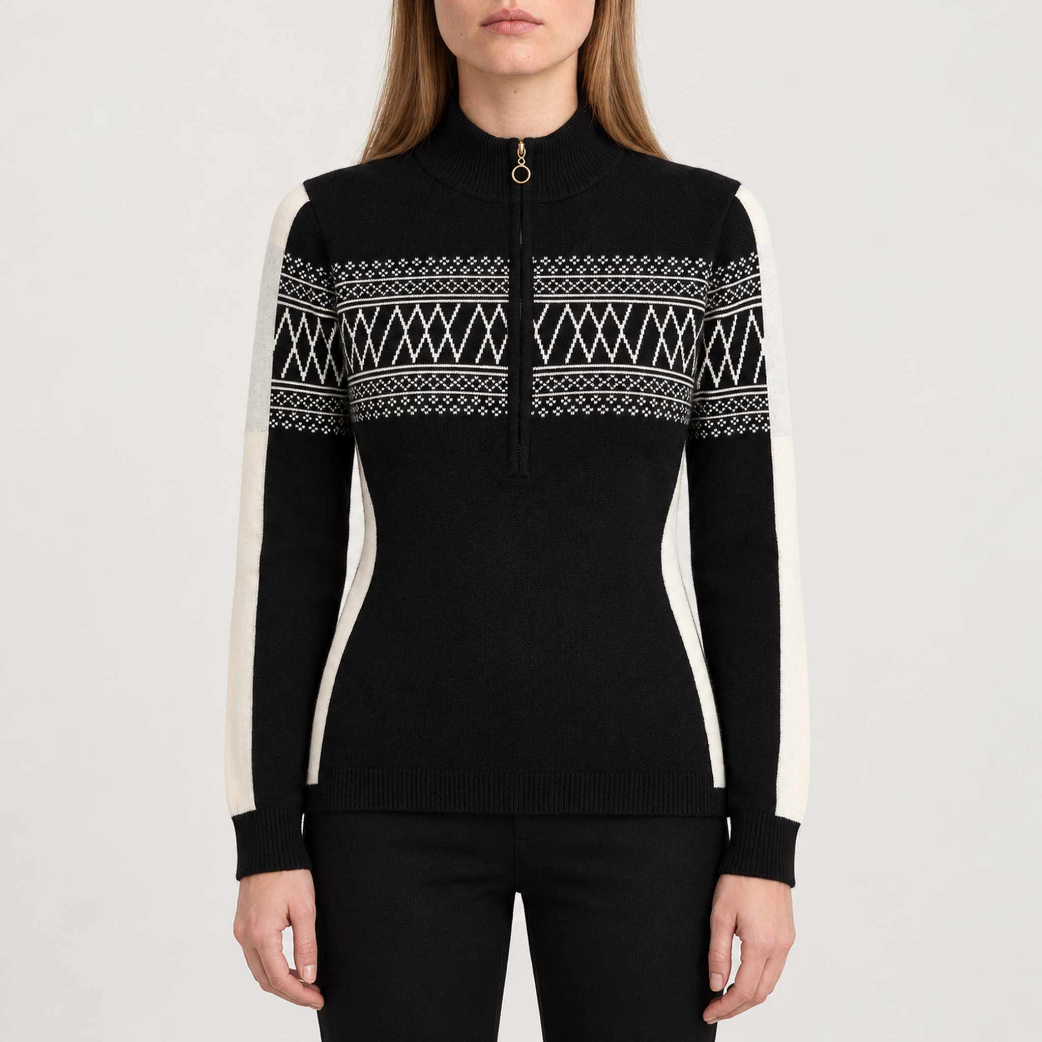 Signature Sweater in Black — 03 model front