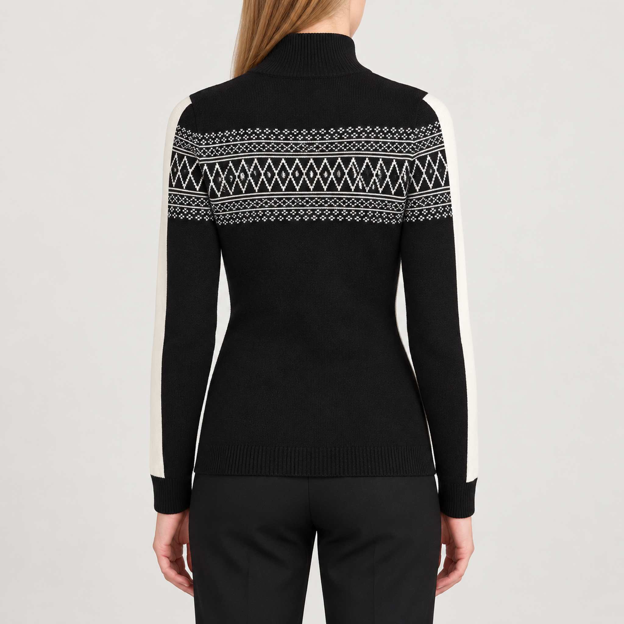 Signature Sweater in Black — 04 model back