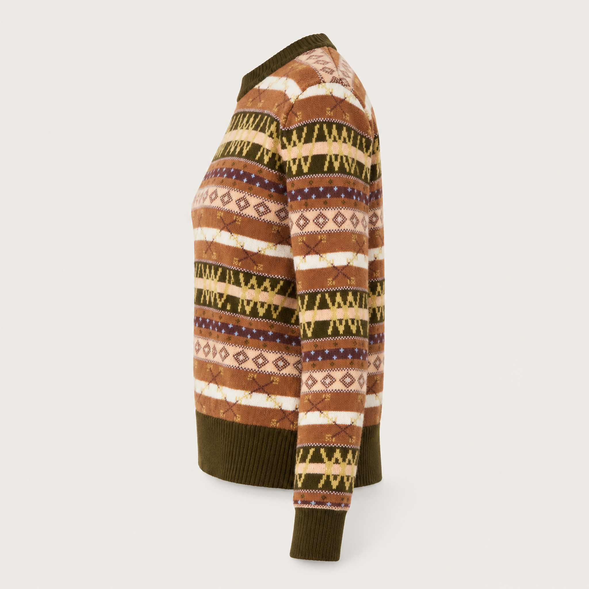 Skye Sweater in Olive Green — 06 side