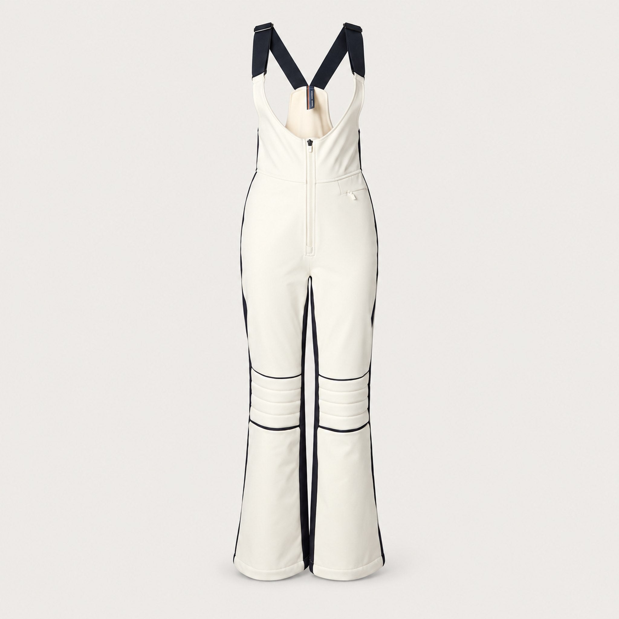 Solo Bib Pant in Off White — 01 front