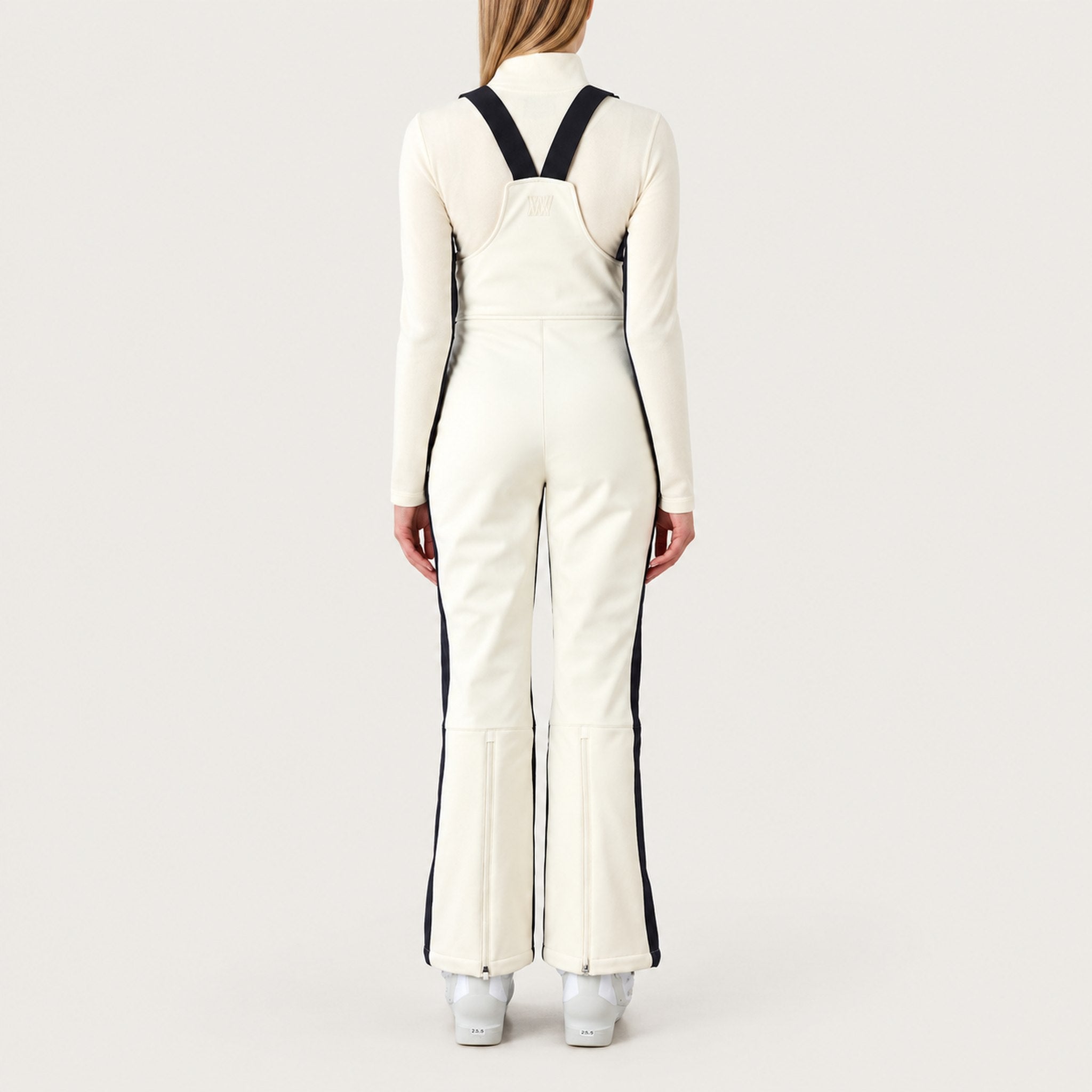 Solo Bib Pant in Off White — 04 model back