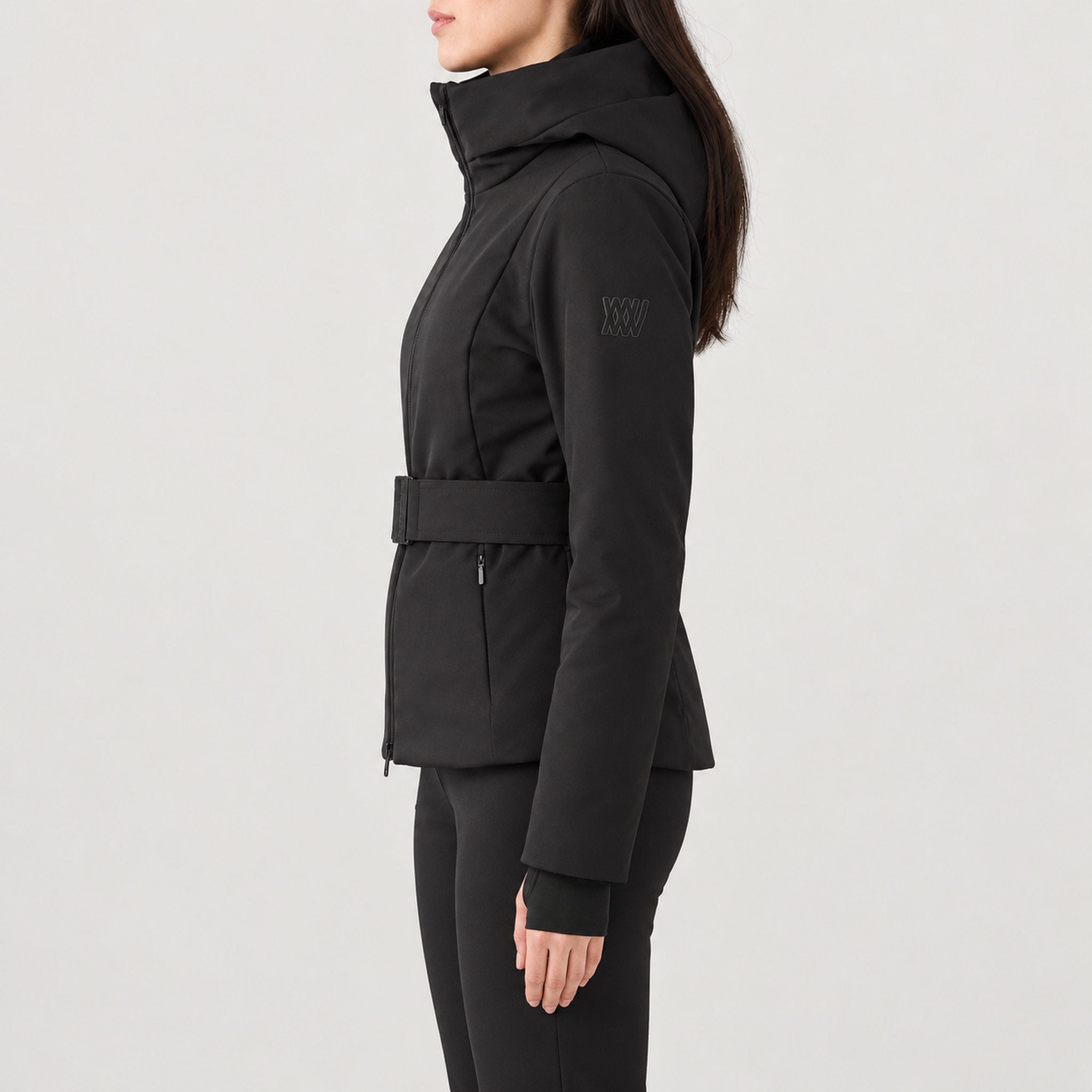 Tyin Tailored Ski Jacket in Black — 05 model side