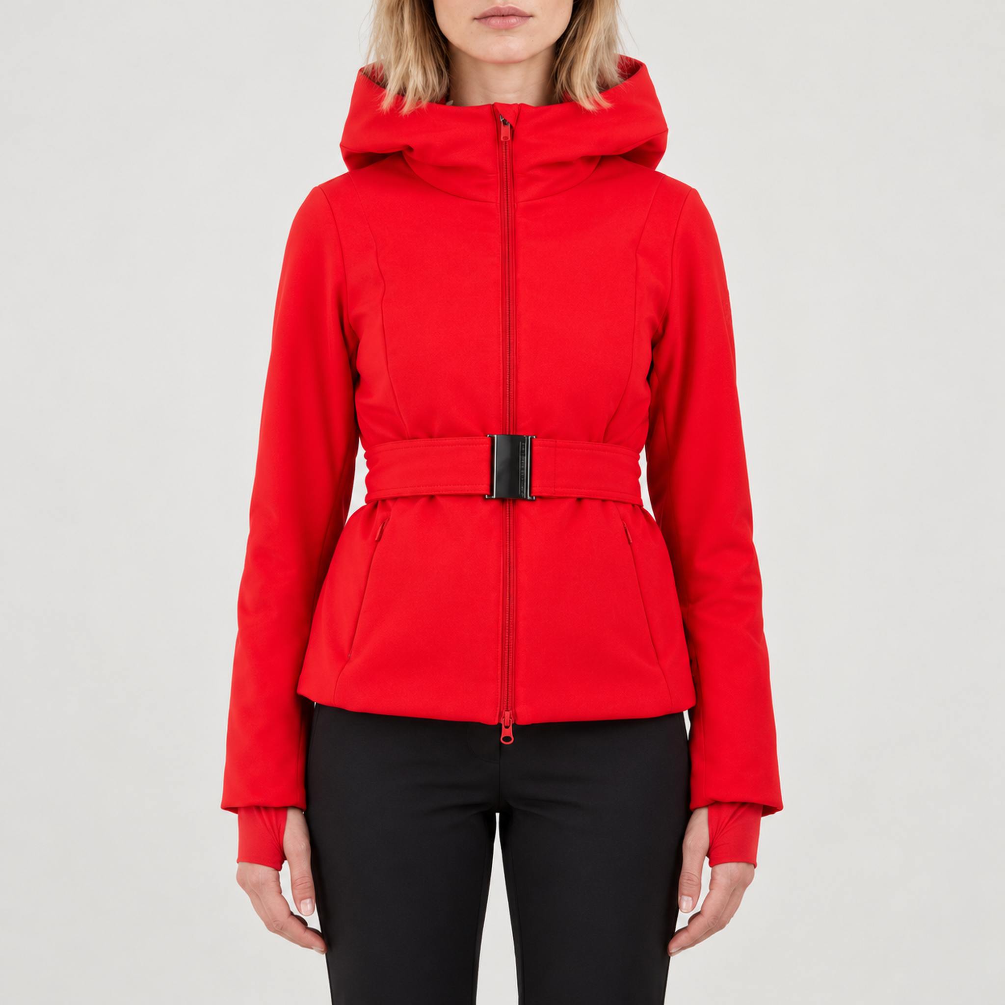 Tyin Tailored Ski Jacket in Red — 03 model front