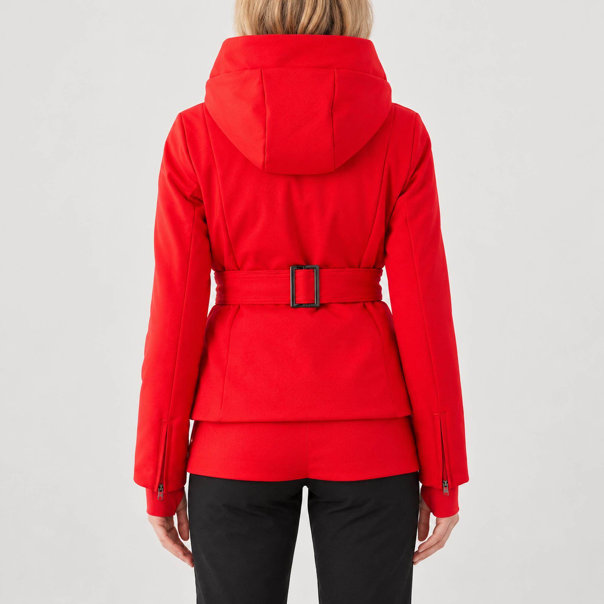 Tyin Tailored Ski Jacket in Red — 04 model back