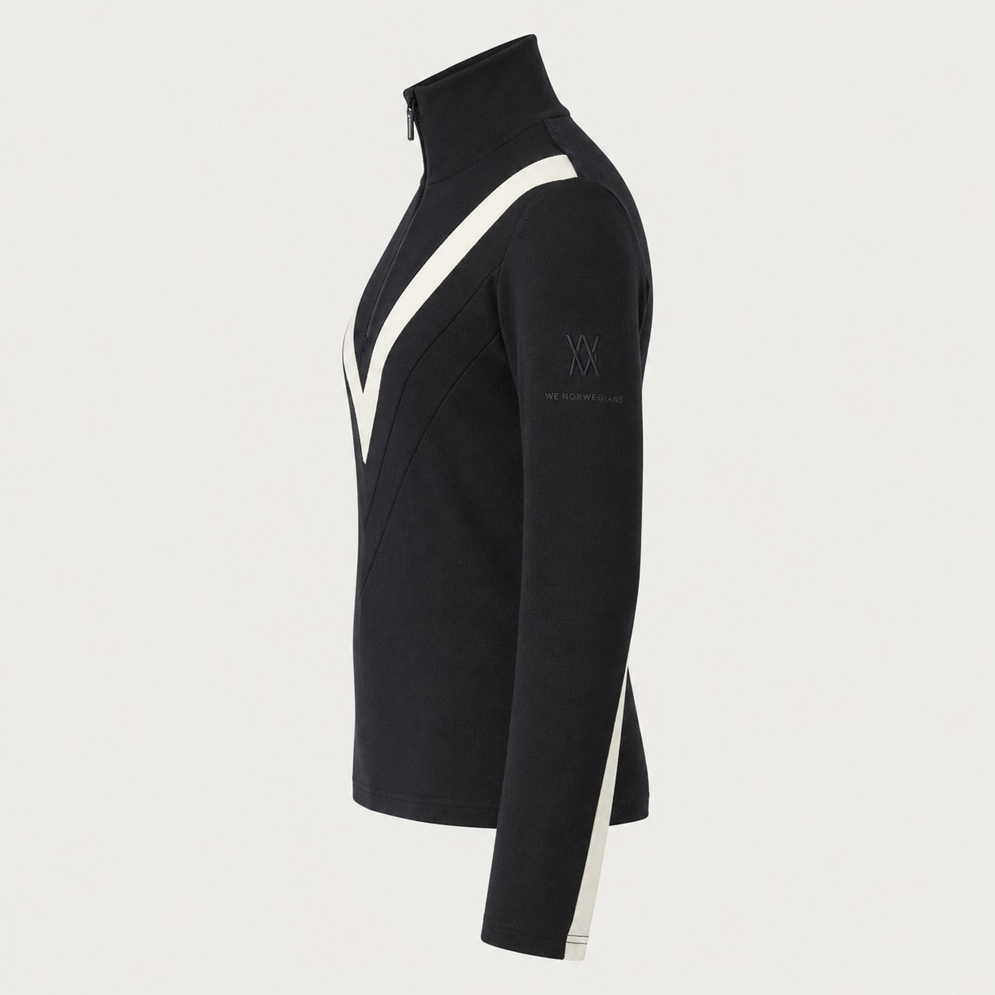 Voss Chevron Zipup Sweater in Black — 06 side