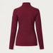 Voss Chevron Zipup Sweater in Burgundy — 02 back