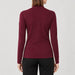 Voss Chevron Zipup Sweater in Burgundy — 04 model back