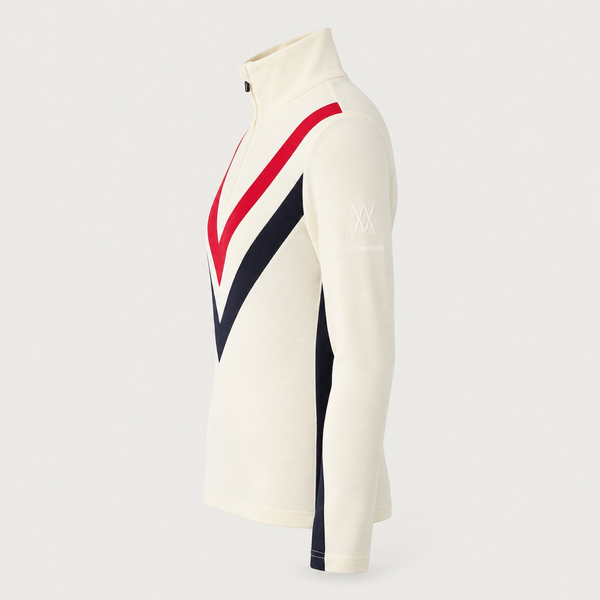Voss Chevron Zipup Sweater in Flag — 06 side
