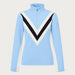 Voss Chevron Zipup Sweater in Light blue — 01 front