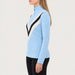 Voss Chevron Zipup Sweater in Light blue — 05 model side