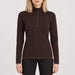 Voss Zipup Sweater in Brown — 03 model front