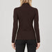 Voss Zipup Sweater in Brown — 04 model back