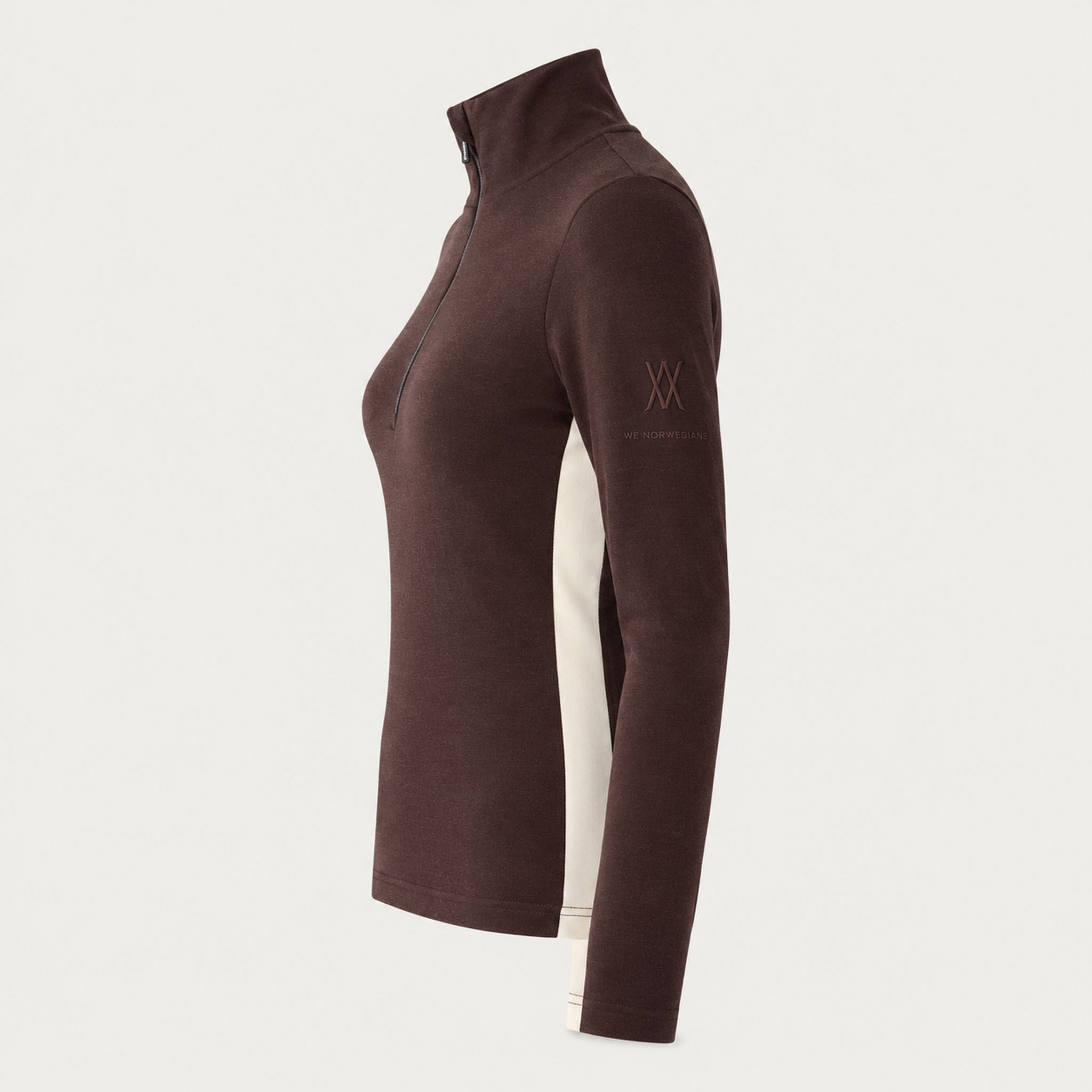 Voss Zipup Sweater in Brown — 06 side