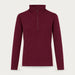Voss Zipup Sweater in Burgundy — 01 front