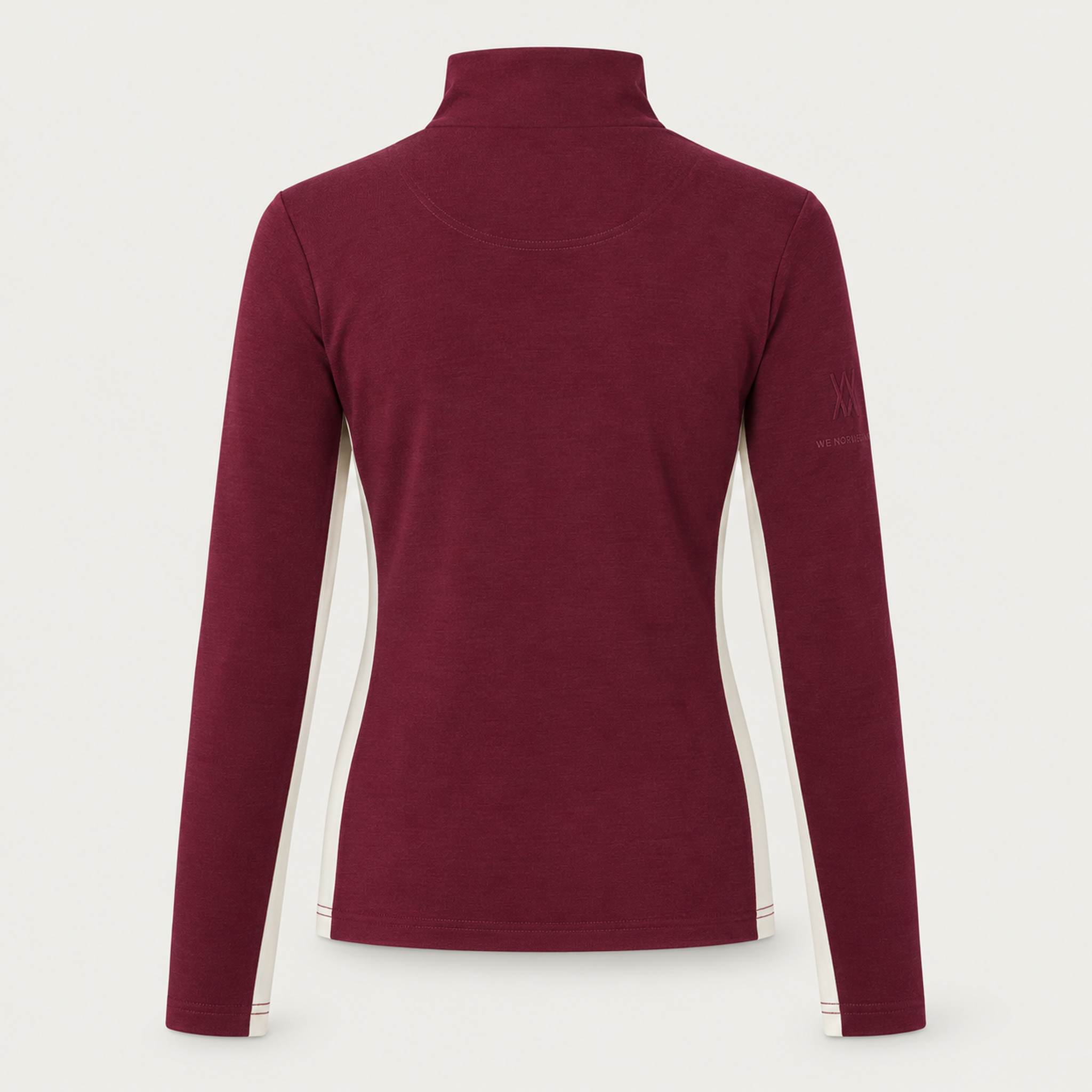Voss Zipup Sweater in Burgundy — 02 back