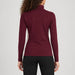 Voss Zipup Sweater in Burgundy — 04 model back
