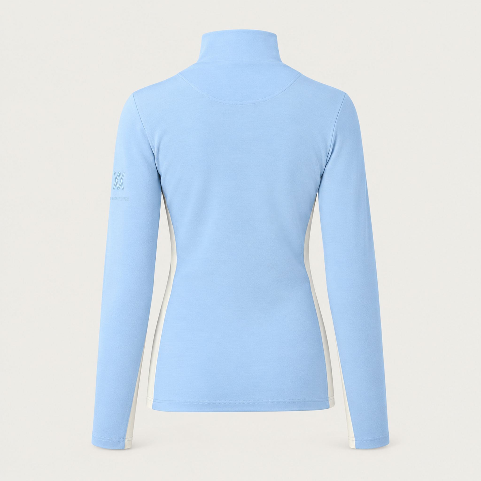 Voss Zipup Sweater in Light blue — 02 back