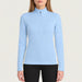 Voss Zipup Sweater in Light blue — 03 model front