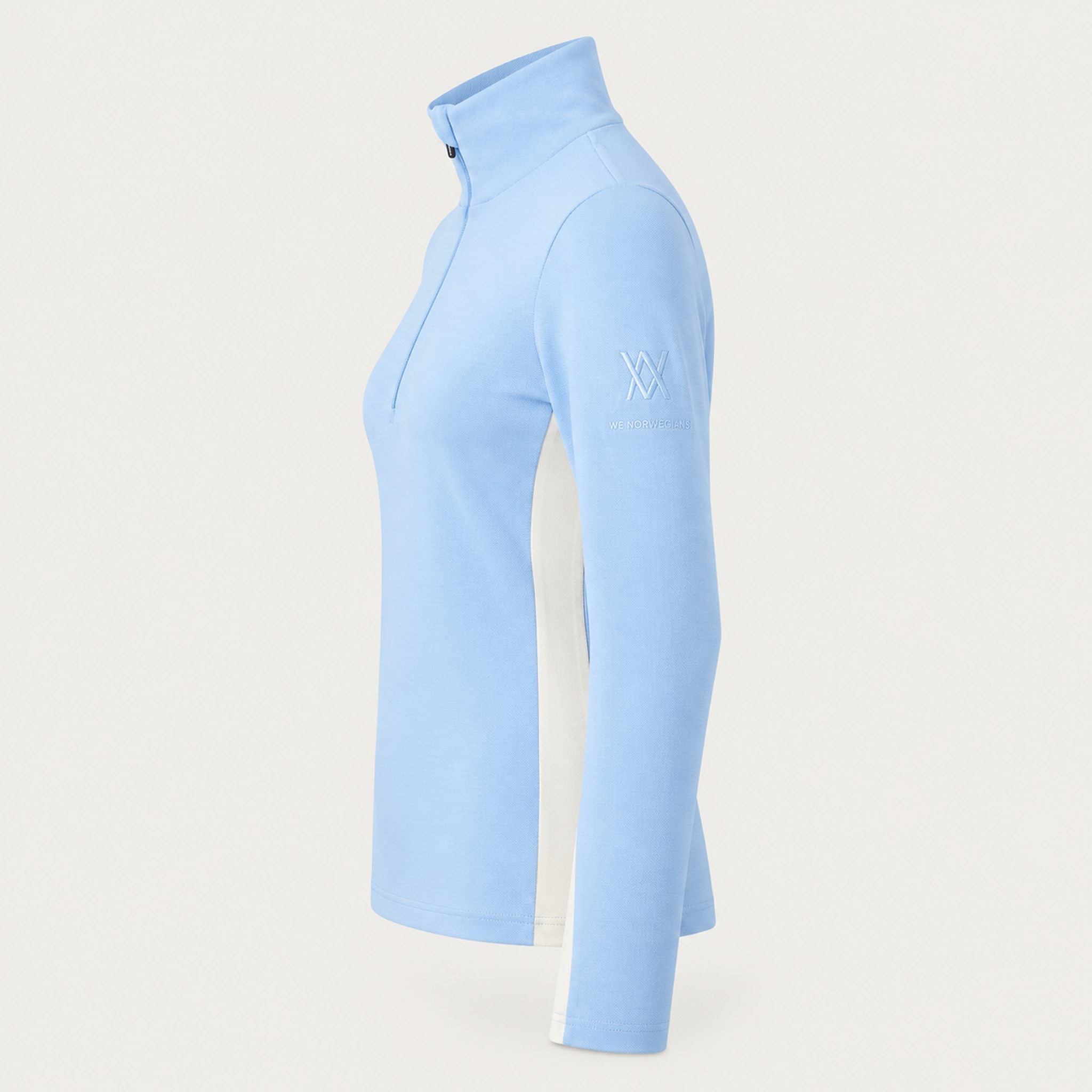 Voss Zipup Sweater in Light blue — 06 side