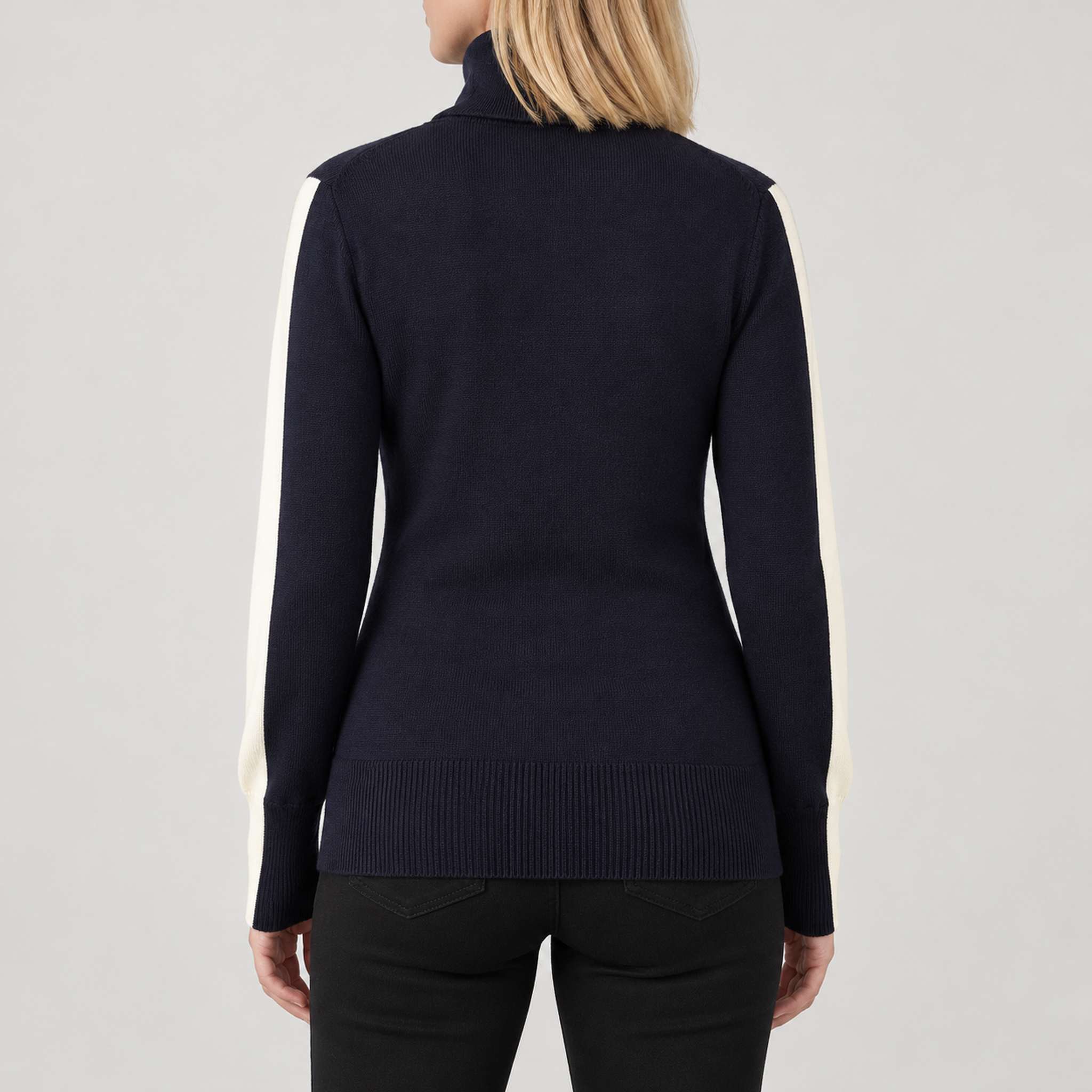 World Cup Sweater in Navy blue — 04 model back