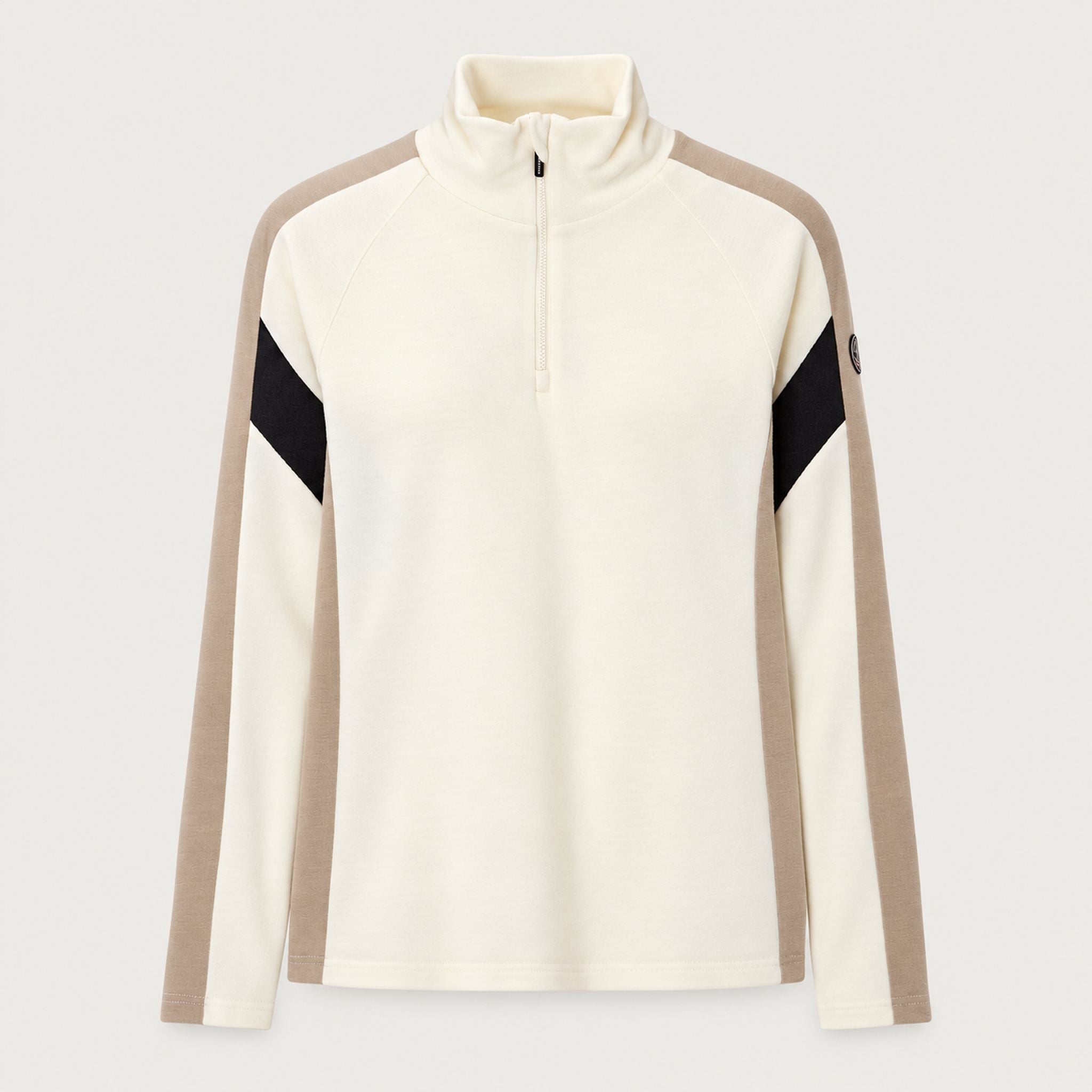 Zermatt Zipup Sweater in Off White — 01 front