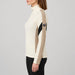 Zermatt Zipup Sweater in Off White — 05 model side